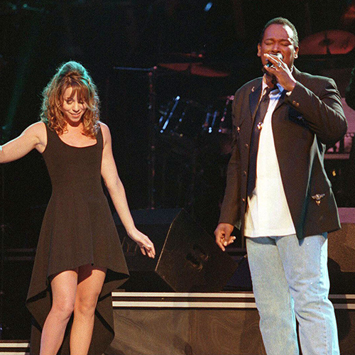 Performing with Luther Vandross in London, United Kingdom